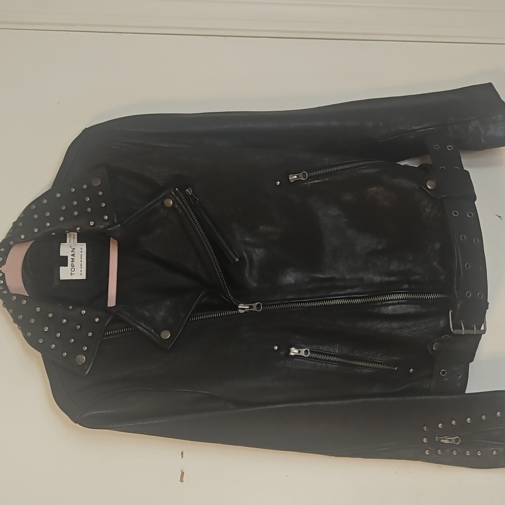 Black Studded Leather Jacket
